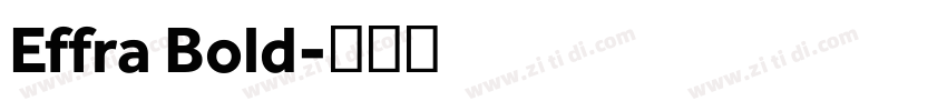 Effra Bold字体转换